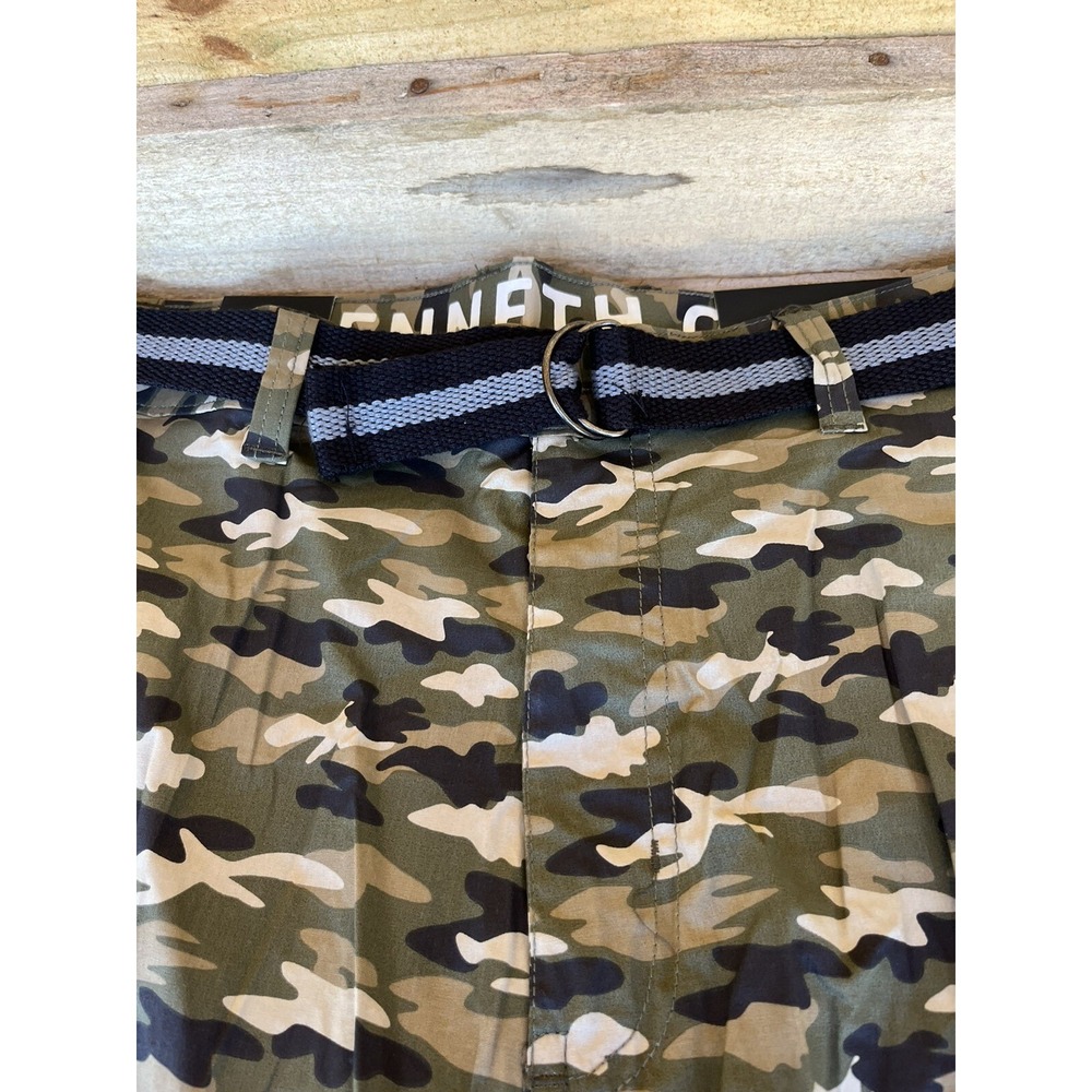 NWT Kenneth Cole Mens Camouflage Regular Fit Tech Stretch Cargo Shorts Size 42‎
